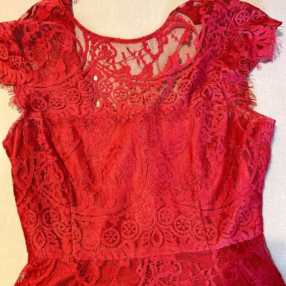 BB Dakota burgundy lace dress
